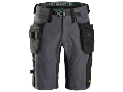 Kraťasy FlexiWork s odnímatelnými kapsami šedé Snickers Workwear (Velikost 50)