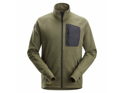 Mikina fleecová FlexiWork khaki XS Snickers Workwear (Velikost XXL)