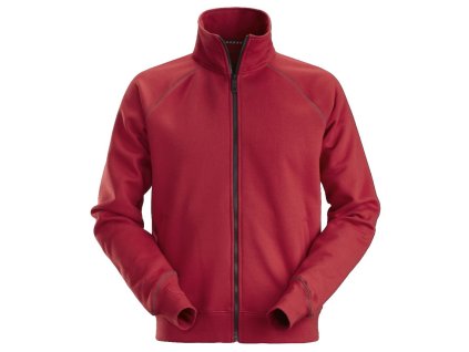 Mikina na zip červená XS Snickers Workwear (Velikost XXL)