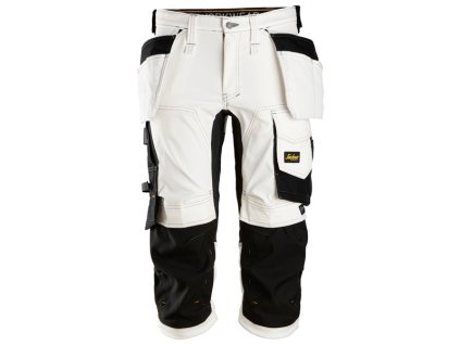 Pracovní kalhoty ¾  Pirate AllroundWork s PK bílé Snickers Workwear (Velikost 48)