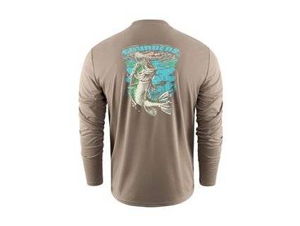 Bass Popper LS Tech Tee  Otter (Velikost XXL)