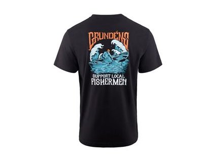Support Fishermen SS T-Shirt  Black (Velikost XXL)