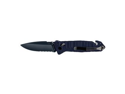 CAC S200 FRENCH ARMY KNIFE BLUE BLADE Textured PA6 Blue Handle -Pouch - Fork  Rounded Tip (Velikost UNI)