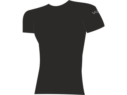 VOXX Tričko funkční pánské MERINOWOOL 01 slim s krátkým rukávem ČERNÉ (Velikost M, Barva černá)