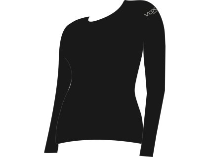 VOXX Tričko funkční dámské MERINOWOOL 11 slim s dlouhým rukávem ČERNÉ (Velikost M, Barva černá)