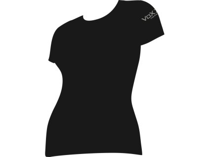 VOXX Tričko funkční dámské MERINOWOOL 10 slim s krátkým rukávem ČERNÉ (Velikost XL, Barva černá)