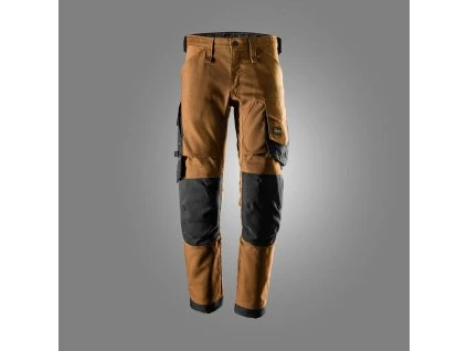 Kalhoty AllroundWork Canvas Stretch hnědé Snickers Workwear (Velikost 44)