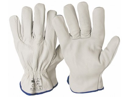 07140 SALERNO rukavice z lícové kůže bílé (Velikost/varianta 11)