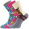 Ponožky dětské froté SIBIŘ 07 s obrázky CHLAPECKÉ (3 páry) (Velikost 20-24 (14-16), Barva mix holka)
