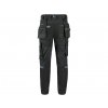 Kalhoty CXS LEONIS, pánské, černé s modro/červenými doplňky (Velikost 46)