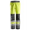 Kalhoty AllroundWork reflexní nepromokavé tř. 2 žluté XS Snickers Workwear