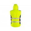 Bunda CXS BEDFORD, výstražná, pánská, softshell, žluto-petrolová (Velikost S)
