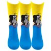 Ponožky společenské KR 211 s obrázkem Krtka TMAVĚ MODRÉ (3 páry) (Velikost 35-38 (23-25), Barva modrá)