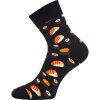 Ponožky společenské vtipné DEVIVE s obrázky SUSHI (3 páry) (Velikost 35-38 (23-25), Barva srdce)