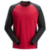 Dvojbarevné tričko s dlouhými rukávy červenočerné vel. S Snickers Workwear (Velikost XXL)