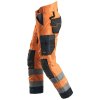 Reflexní kalhoty AllroundWork zimní 37.5®, třída 2 oranžové vel. XS Snickers Workwear (Velikost XS)