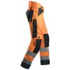 Reflexní kalhoty AllroundWork zimní 37.5®, třída 2 oranžové vel. XS Snickers Workwear (Velikost XS)