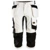Pracovní kalhoty ¾  Pirate AllroundWork s PK bílé Snickers Workwear (Velikost 50)