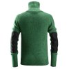 Vlněný svetr s ½ zipem zelený vel. XXL Snickers Workwear (Velikost XXL)
