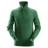 Vlněný svetr s ½ zipem zelený vel. XXL Snickers Workwear (Velikost XXL)