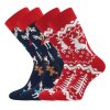 Ponožky pánské obrázkové SOBÍK VÁNOČNÍ 2 páry (1 pack) (Velikost 39-42 (26-28))