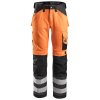Kalhoty reflexní, třída 2 oranžové Snickers Workwear (Velikost 52)