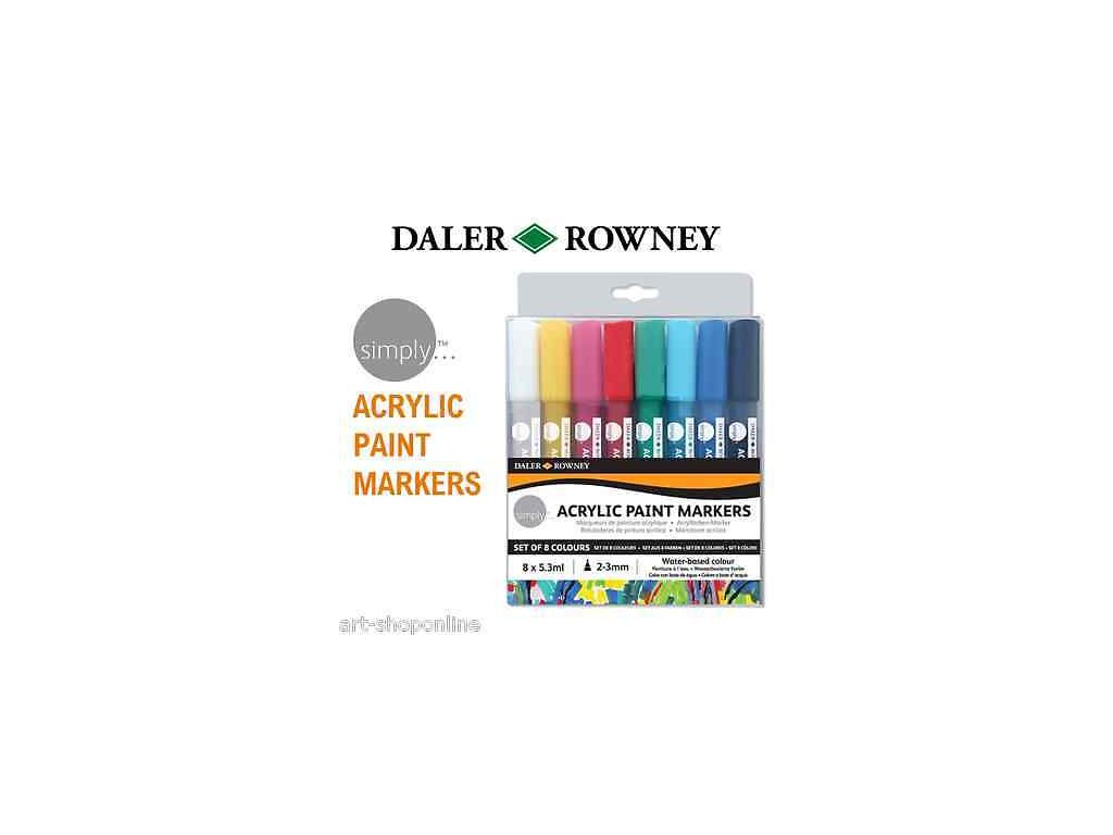 Daler-Rowney Acrylic Marker set S - Sady akrylových fixů 2-3mm
