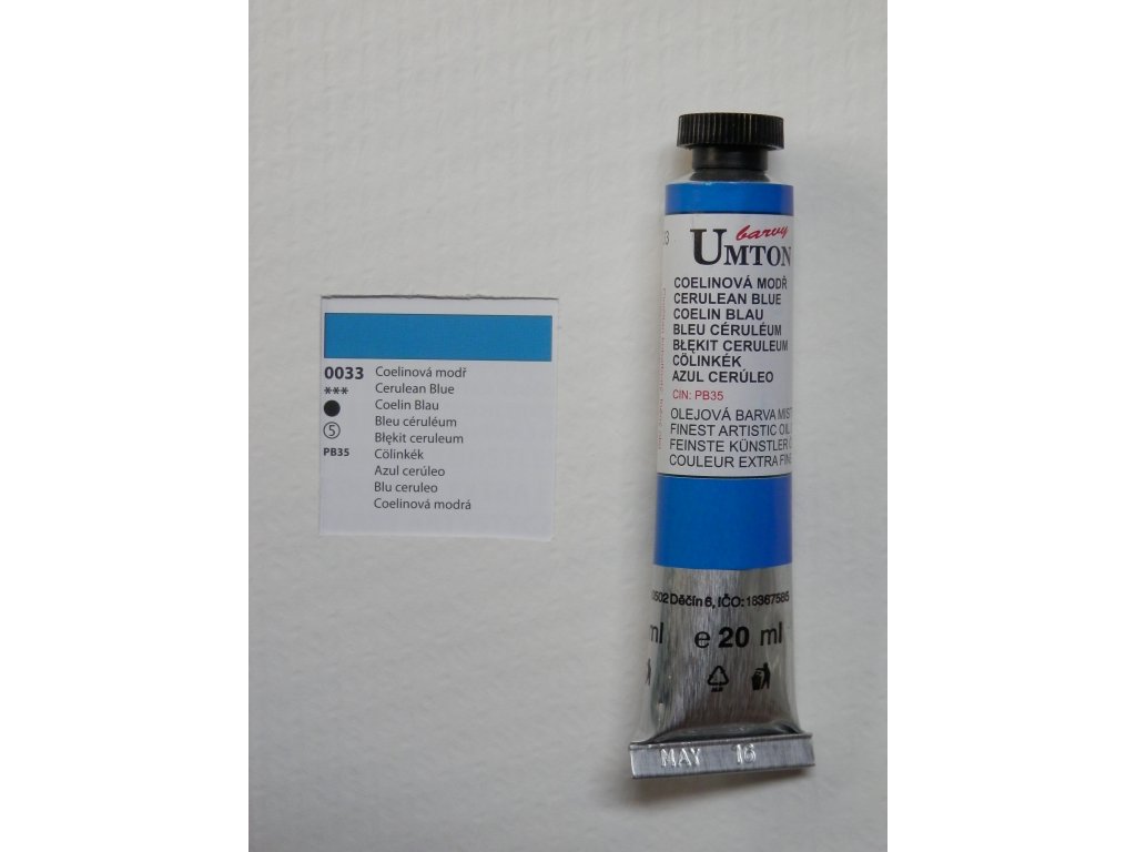 Olejová barva UMTON 20 ml - coelinová modř 33