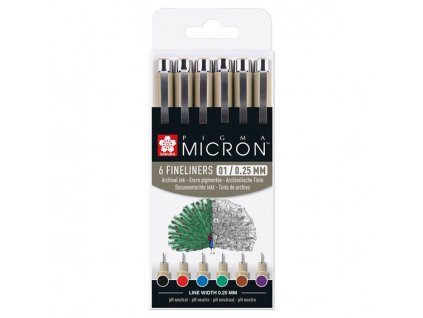 Sada barevných linerů Pigma Micron 6 kspoxsdk0163