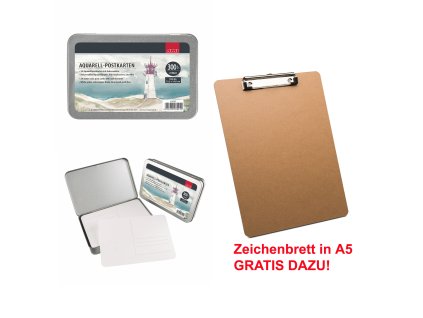 Akvarelové pohlednice v plechu zn. Ami, 300 g, 24 ks