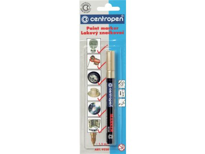 Metalický popisovač zlatý, průměr 3 mm, zn. Centropen, lakový