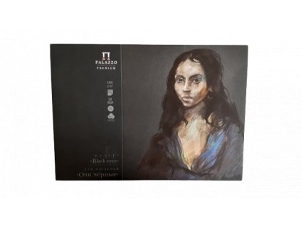 Blok Pastel černý - Black eyes - Palazzo - 40% bavlna - 160g/m² A3