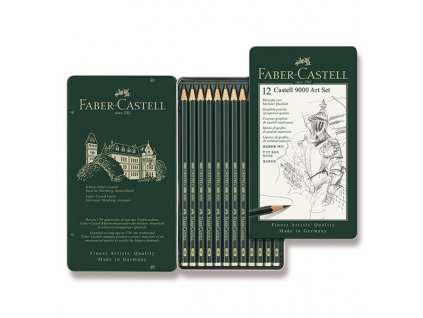 Faber castell Sada 12 ks grafitových tužek v plechovém pouzdře