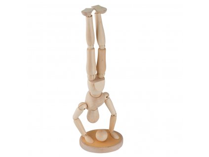 Dřevěný manekýn - 30 cm - možný i stoj na rukách
