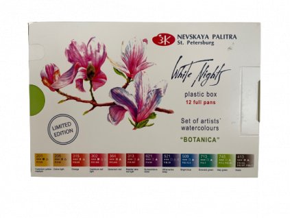Akvarelové barvy  set 12 ks Botanica zn Nevskaya Palitra