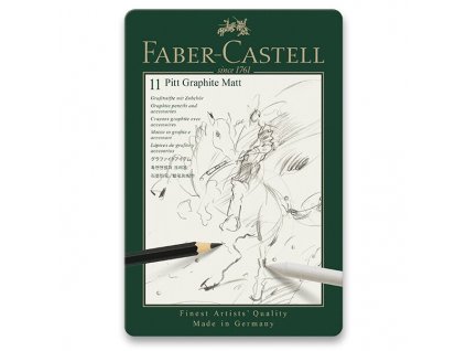 Grafitová tužka Faber-Castell - Pitt Graphite Matt - sada 11 ks