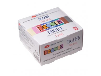 Barvy na textil Decola - Nevskaya Palitra - Pastel - 9 x 20 ml