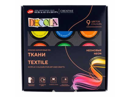 Barvy na textil Decola Neon - Nevskaya Palitra - 9 x 20 ml