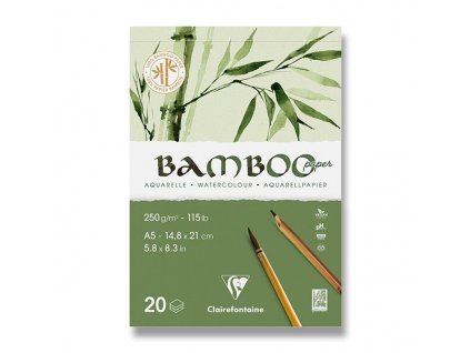 Akvarelový blok Clairefontaine Bamboo - A5, 20 listů, 250 g