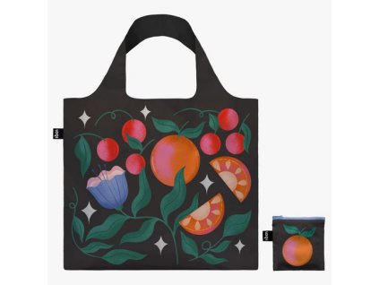 Skládací nákupní taška LOQI MELISSA DONNE Fruits and Flowers