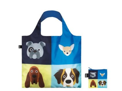 Skládací nákupní taška LOQI STEPHEN CHEETHAM Dogs