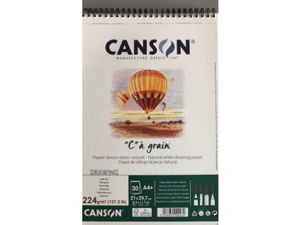 "C" a grain skicák krouž.vazba Canson A 4 224 g/m²