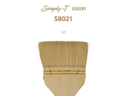 Plochý štětec s ručně vázaným  kozím vlasem 2,5 " zn Simply-T ACADEMY