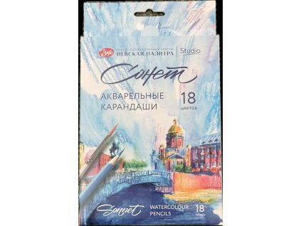 Akvarelové pastelky 18 ks Nevskaya Palitra