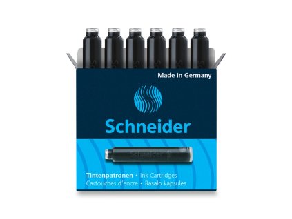 Schneider - inkoustové bombičky - černé, 6 ks