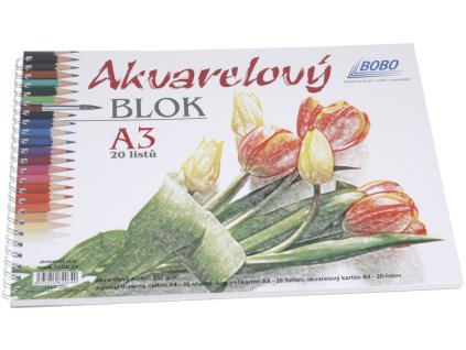 Blok akvarelový BOBO hladký papír 250g/m² - A4