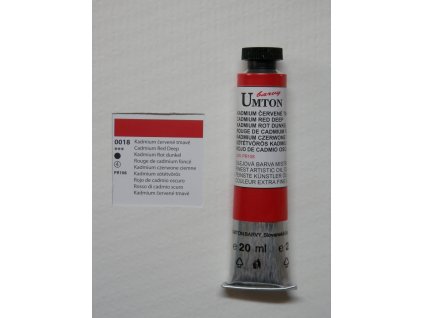 Olejová barva UMTON 20 ml - kadmium červené tmavé 18