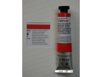 Olejová barva UMTON 20 ml - kadmium červené střední 61