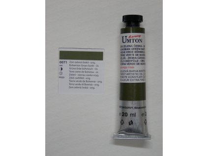 Olejová barva UMTON 20 ml - zem zelená česká originál 71