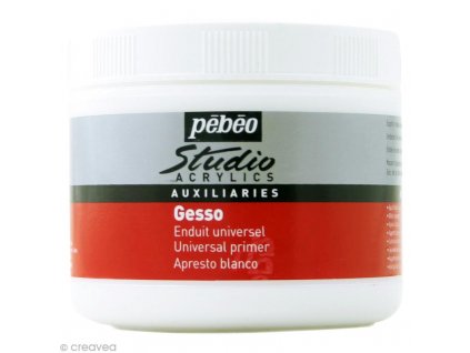 Bílý akrylový šeps Gesso Pébéo 500 ml